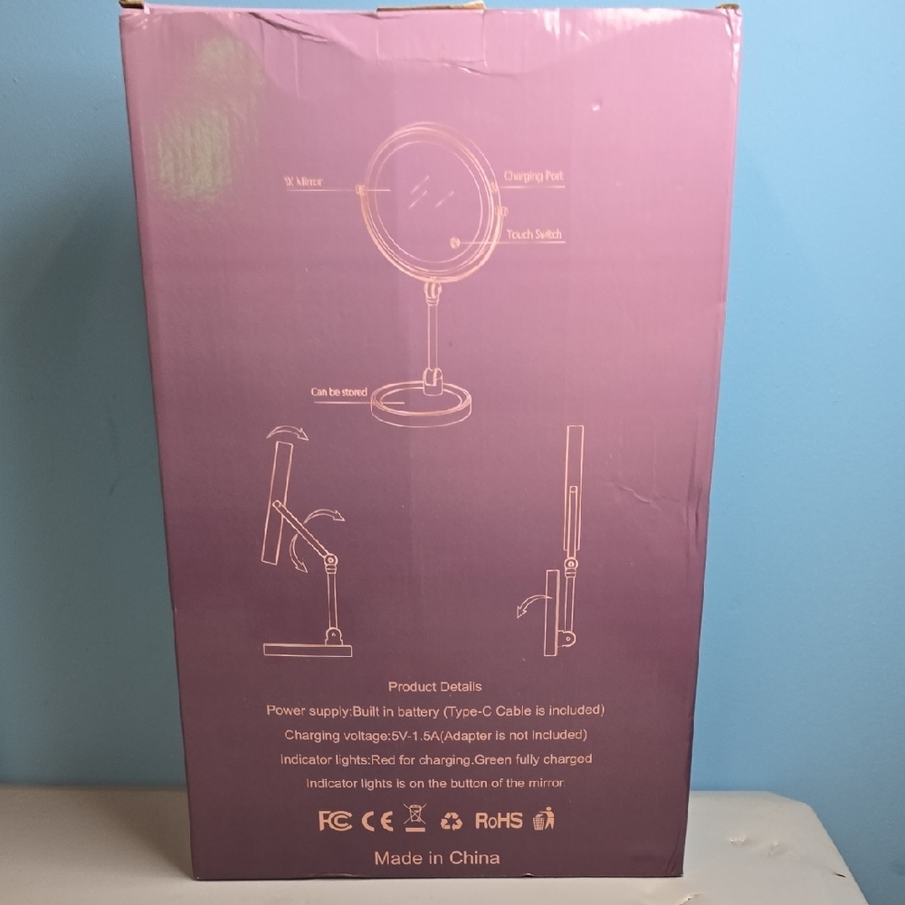 Rechargeable Table Led Mirror - image 3